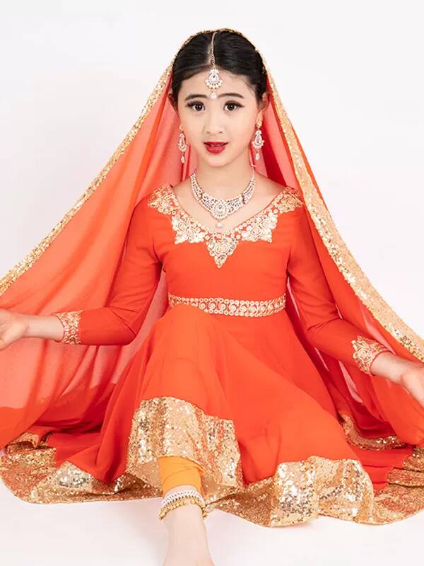Ethnic Style Dresses - Kostum Tari India Eksotis Yiman, Kostum