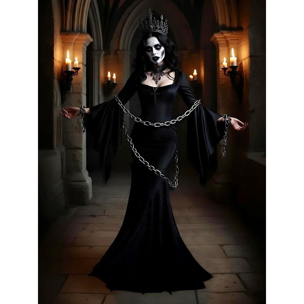 Ethnic Clothing & Online Fashion Store Khaadi Us - Gaun Panjang Penyihir Kelelawar Gothic Kostum