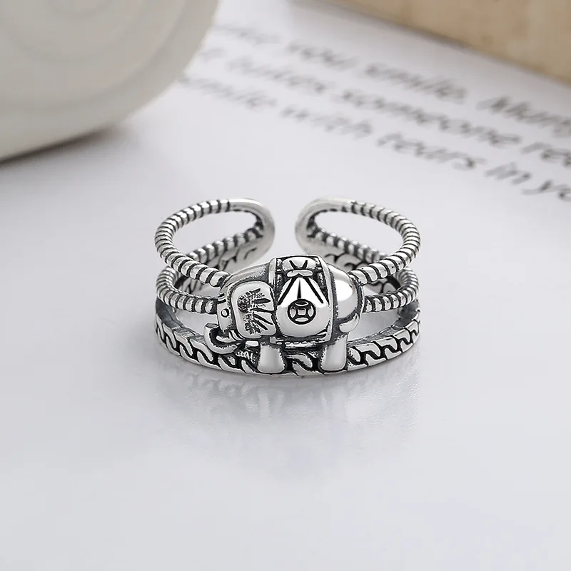 Ethnic Fashion Designer - Perhiasan mode cincin terbuka gaya Niche