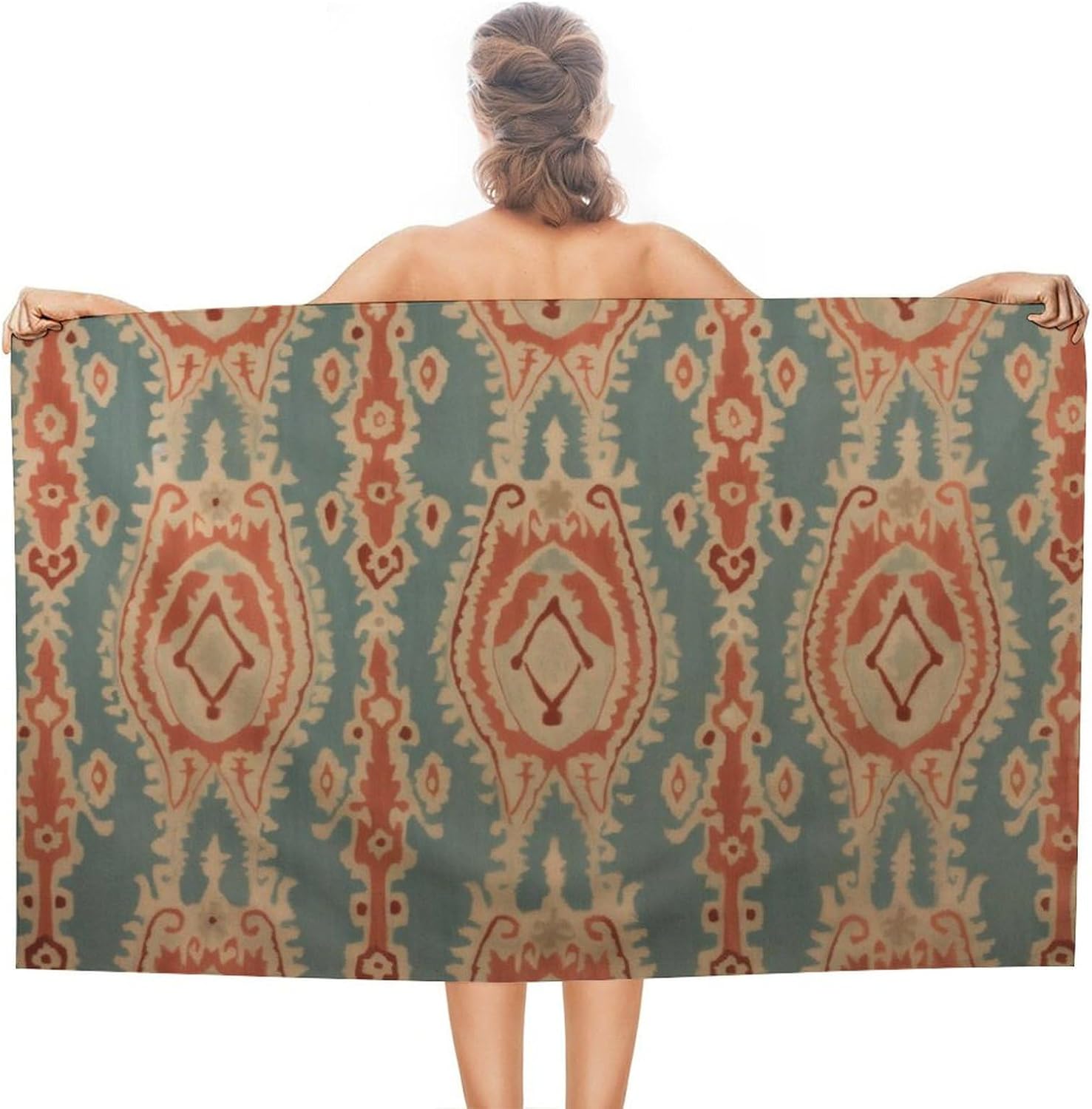 Ikat Woven Fabric - Handuk Pantai Motif Kain, Daya Serap