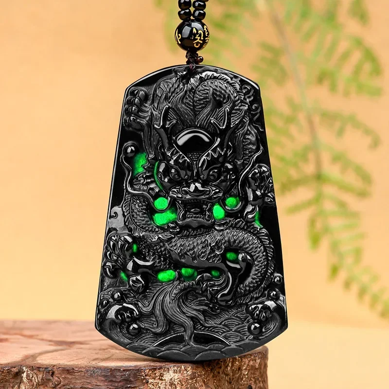 Ethnic Fashion Brand - Liontin Batu Giok Asli Merk Dragon,