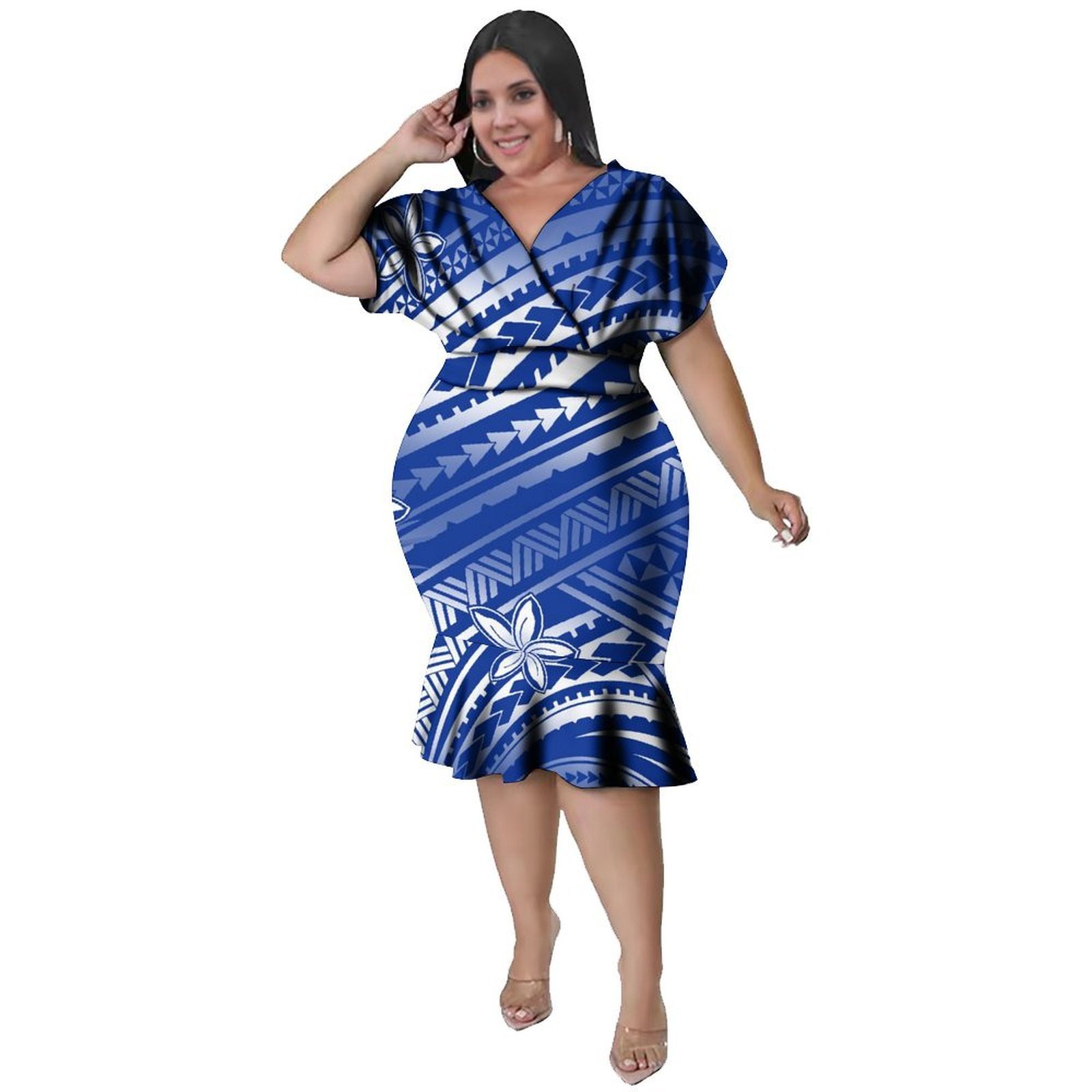 Ethnic Style Dresses - Gaun Ketat Wanita Bergaya Polinesia dengan