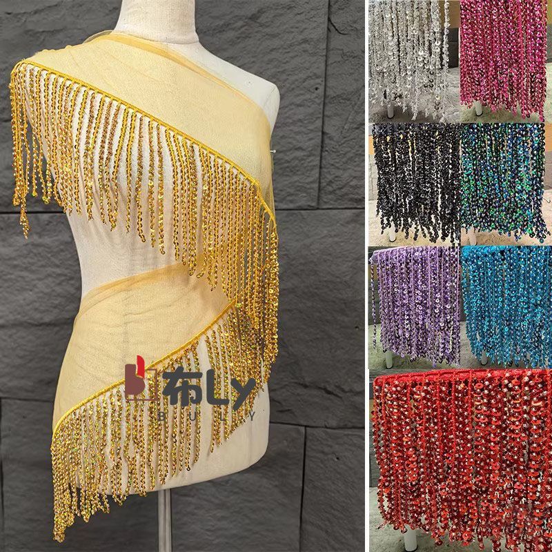 Ethnic Fashion Designer - Rumbai Payet Manik-manik 15cm, Hiasan Bordir