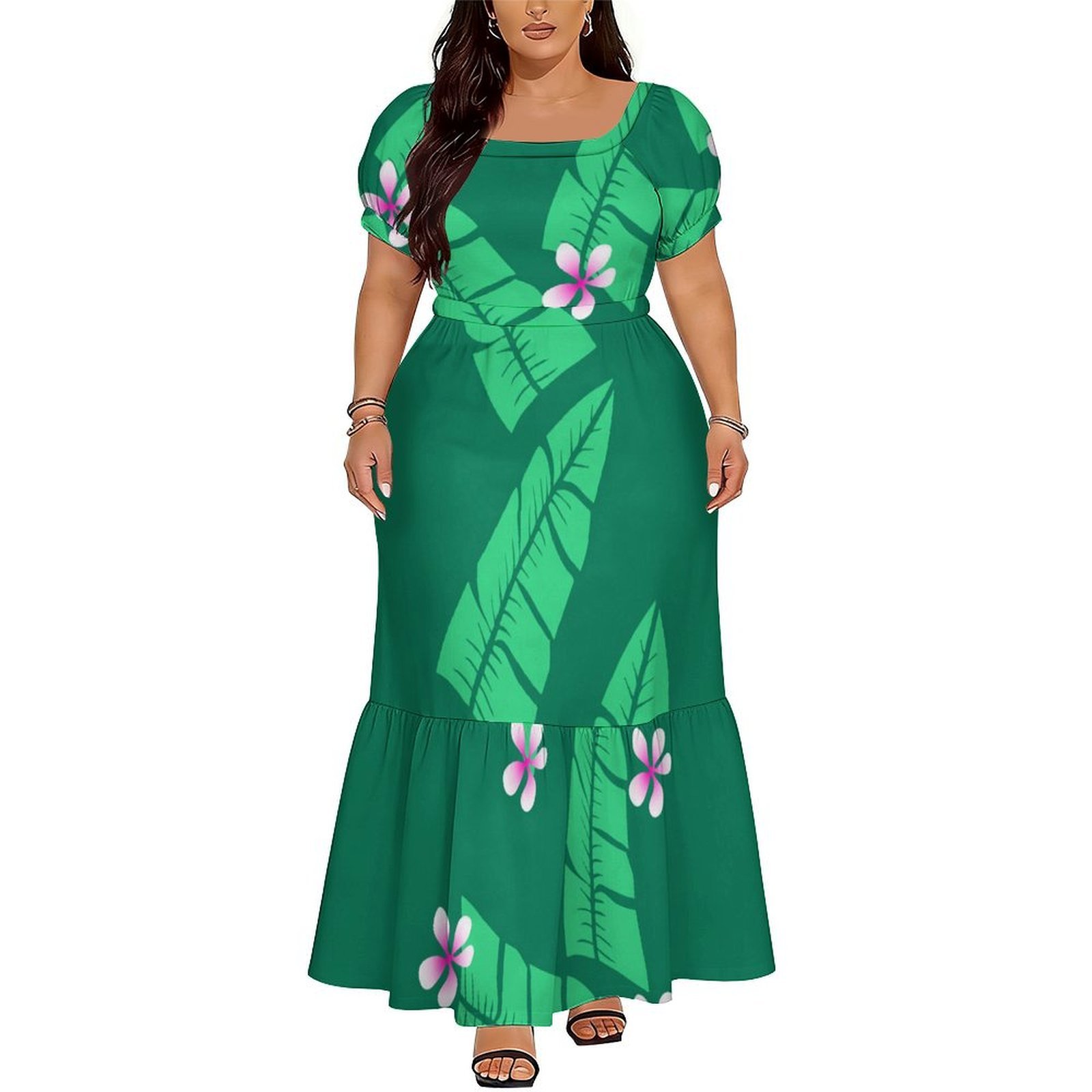 Ethnic Style Dresses - Gaun Wanita Lengan Pendek yang Nyaman