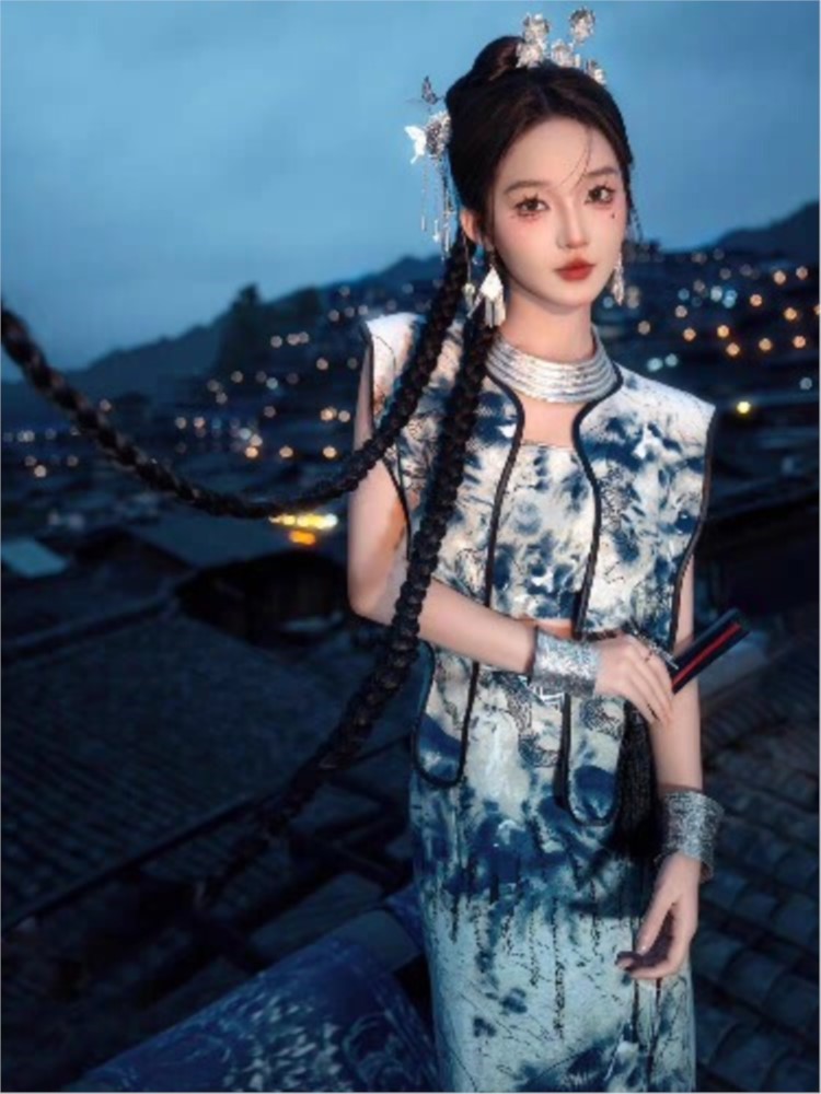 Cheongsam panjang menampilkan  - Ethnic Style Dresses ulasan dan harga