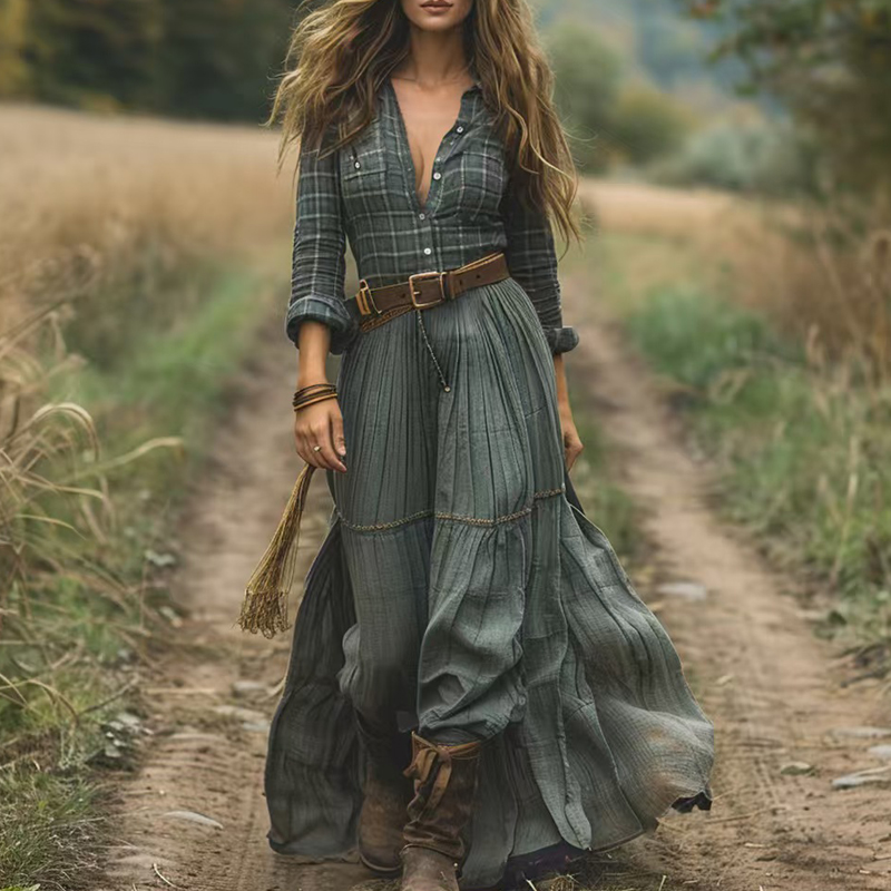 Gaun Maxi Boho wanita, gaun pa - Ethnic Boho Fashion ulasan dan harga