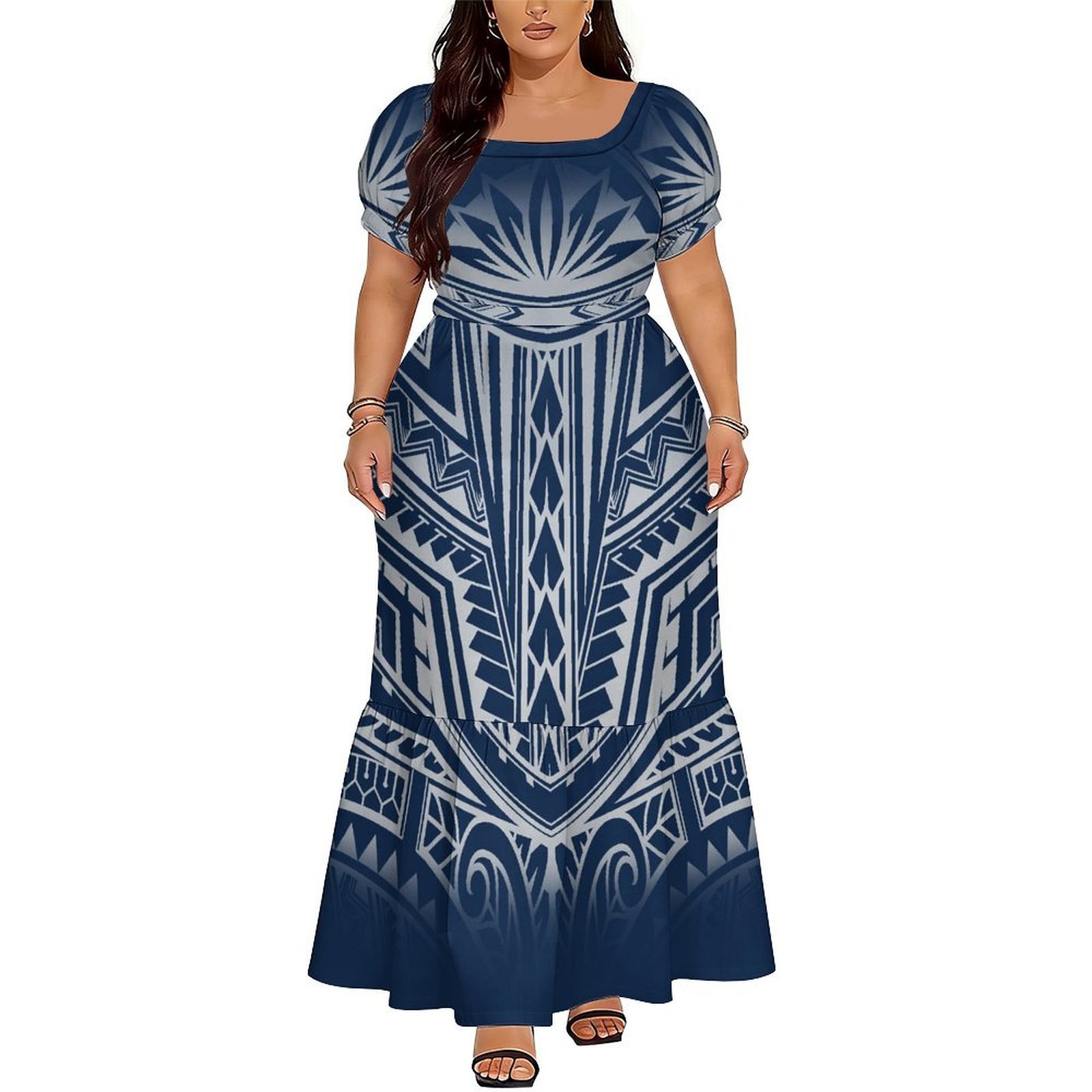 Gaun Panjang V-Neck Elegan Ter - Ethnic Style Dresses ulasan dan harga