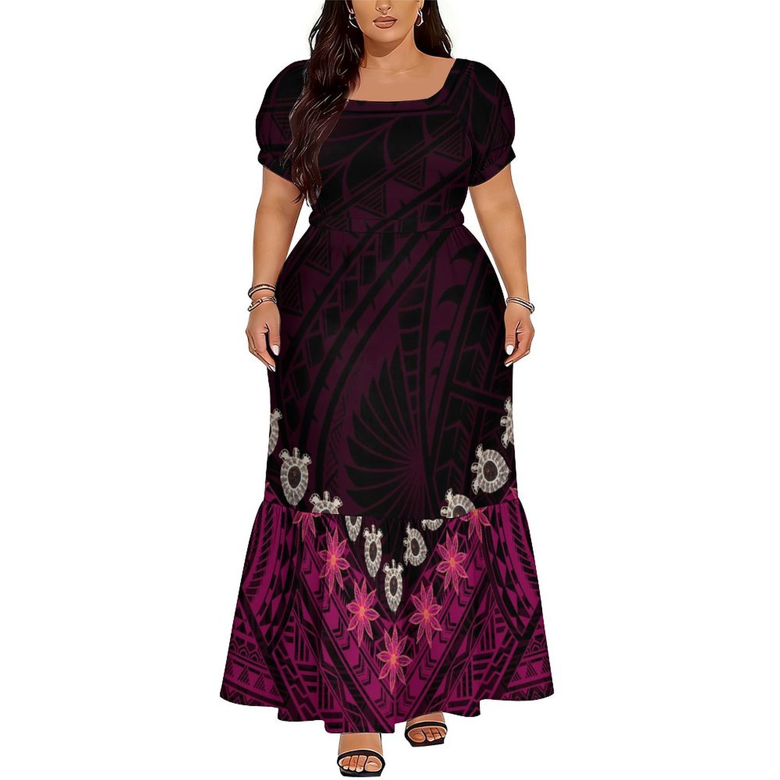 Gaun Panjang V-Neck Elegan Ter - Ethnic Style Dresses ulasan dan harga
