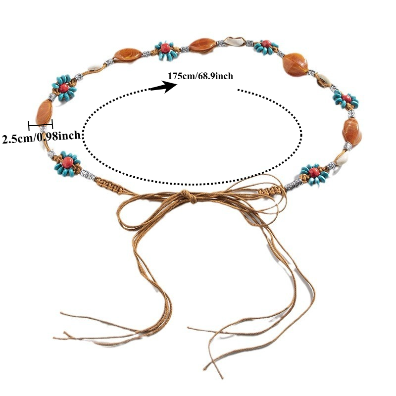 Sabuk Wanita Manik-manik Kayu  - Ethnic Boho Fashion ulasan dan harga