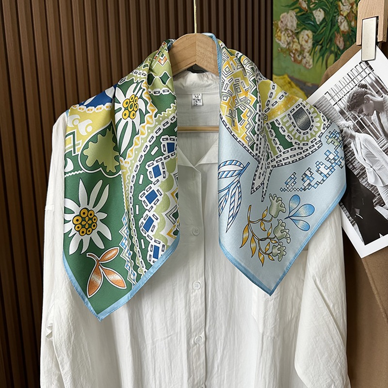 Syal Persegi Motif Kuda Boho H - Ethnic Boho Fashion ulasan dan harga