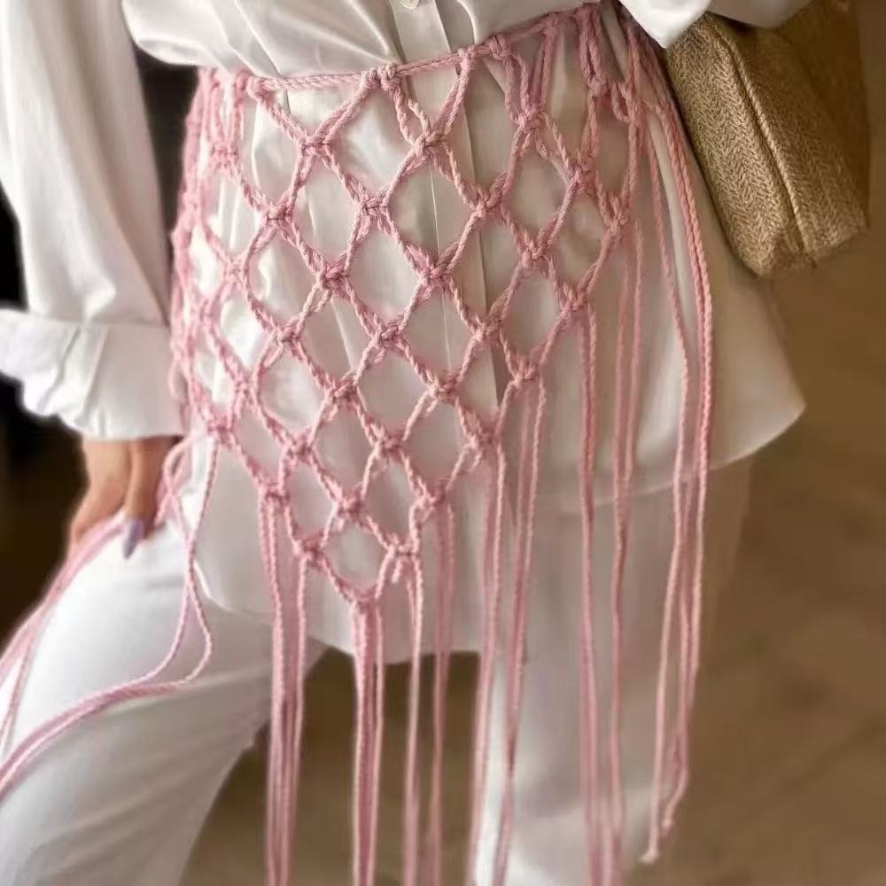 Ikat Pinggang Berumbai Jaring  - Ethnic Boho Fashion ulasan dan harga