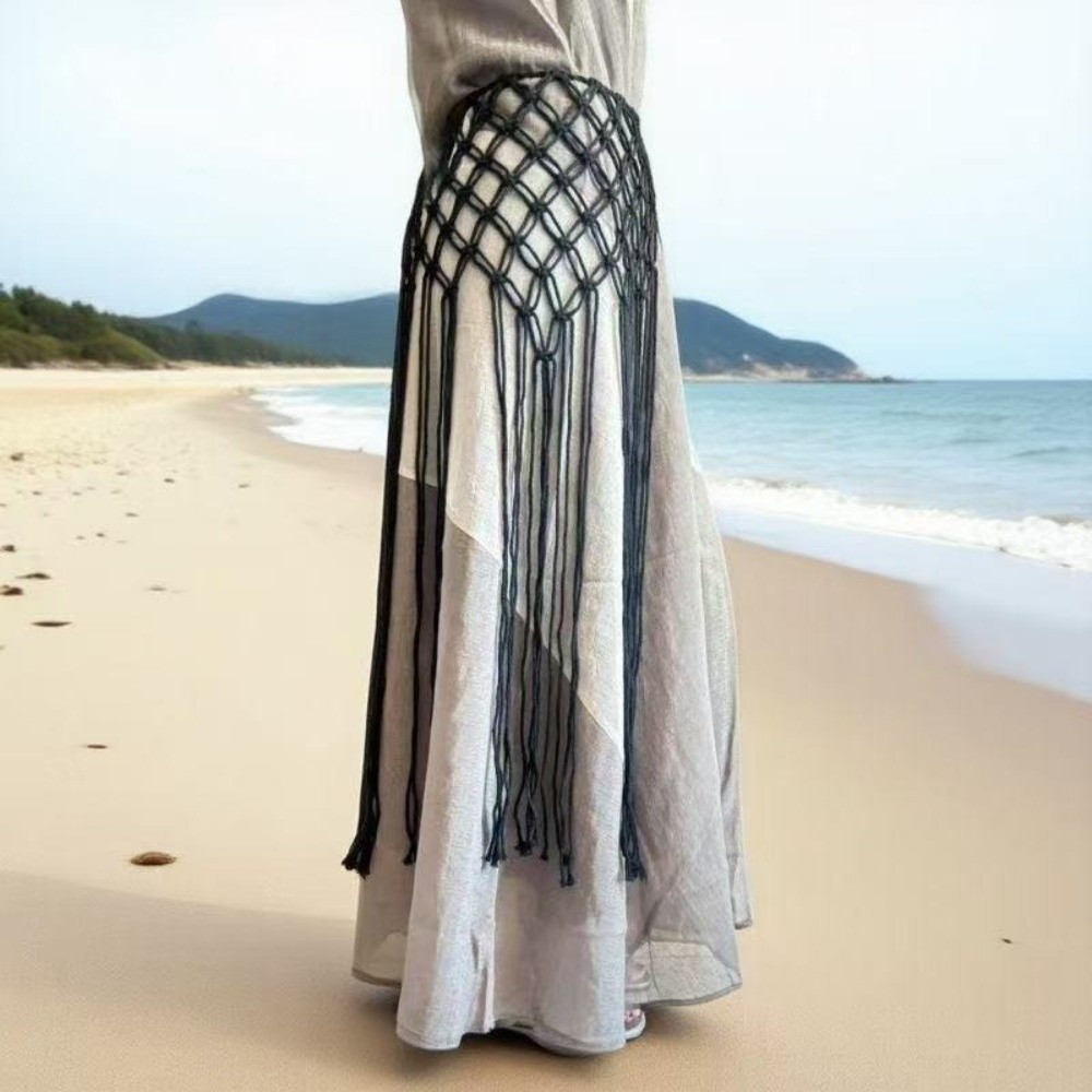 Ikat Pinggang Berumbai Jaring  - Ethnic Boho Fashion ulasan dan harga