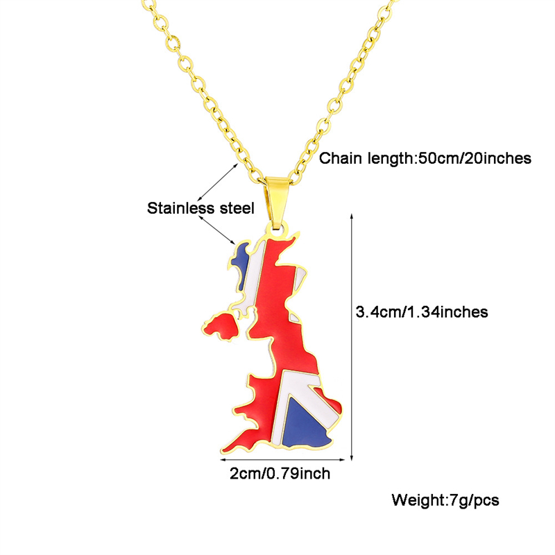 Kalung liontin peta Irlandia U - Ethnic Fashion Uk ulasan dan harga