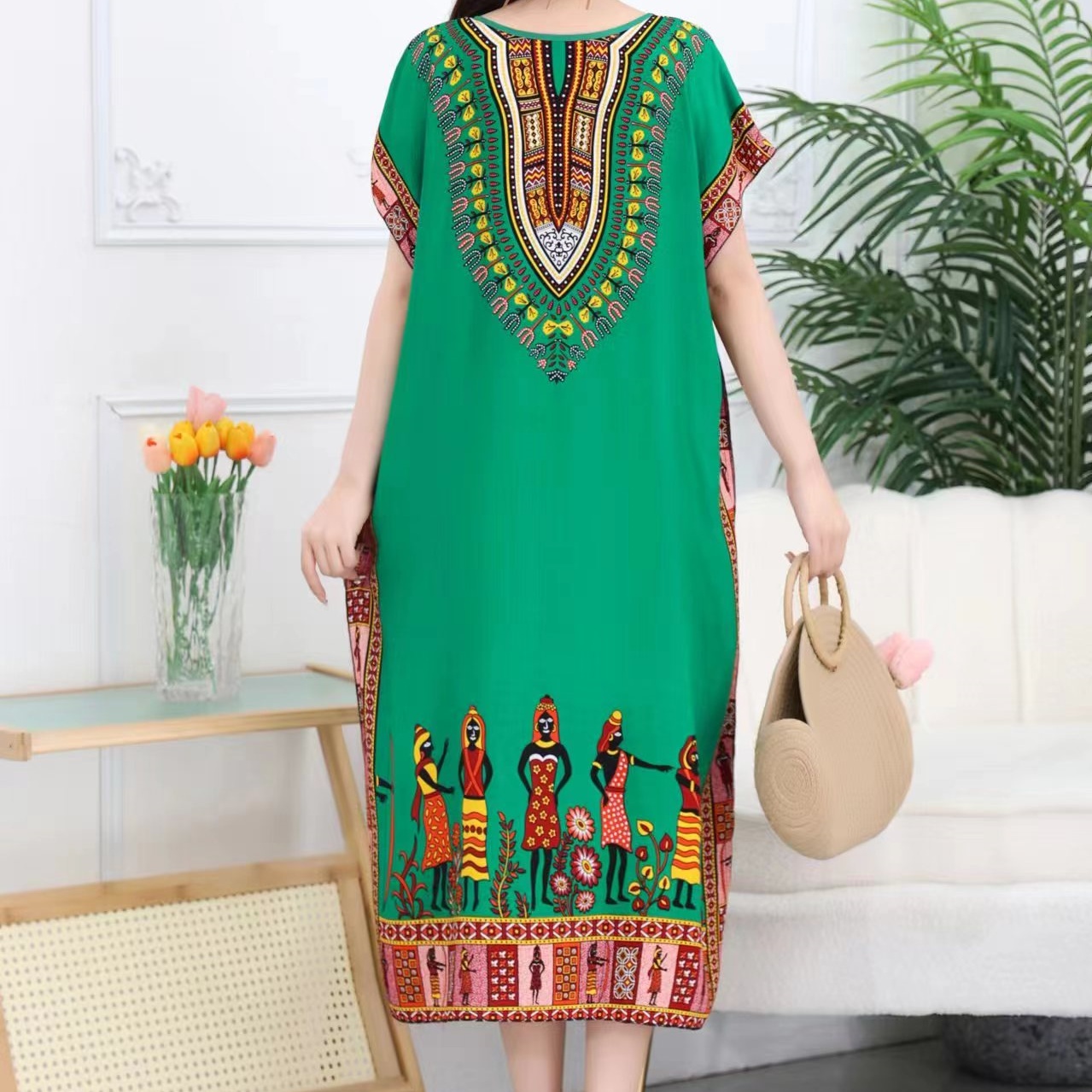 Gaun bersalin tunik longgar le - Ethnic Boho Fashion ulasan dan harga